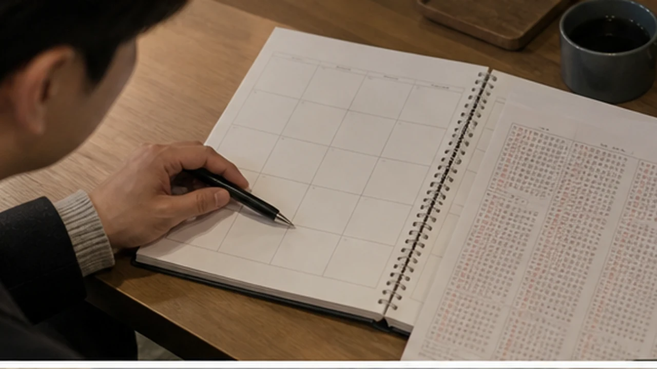직장인 자격증 8주 계획과 진단 문제를 확인하는 모습