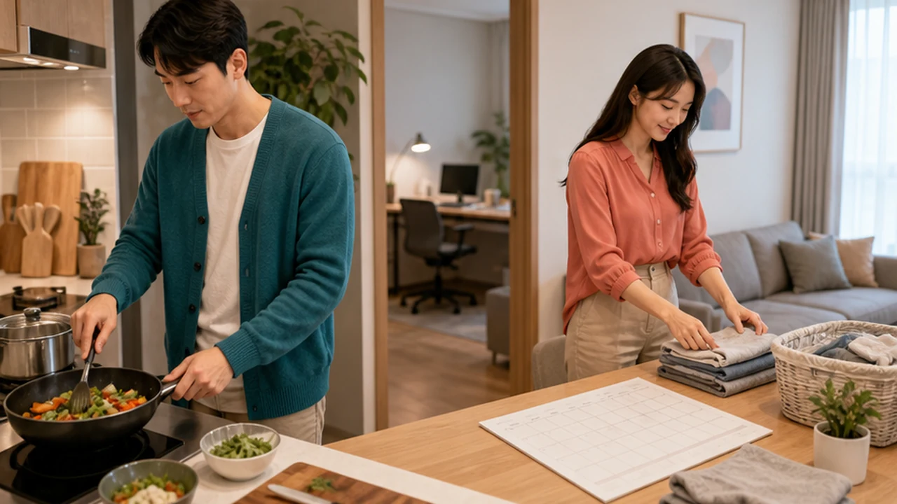 첫 자녀 전 일상 돌봄과 집안일을 나누는 부부